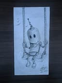 Robot en el Columpio